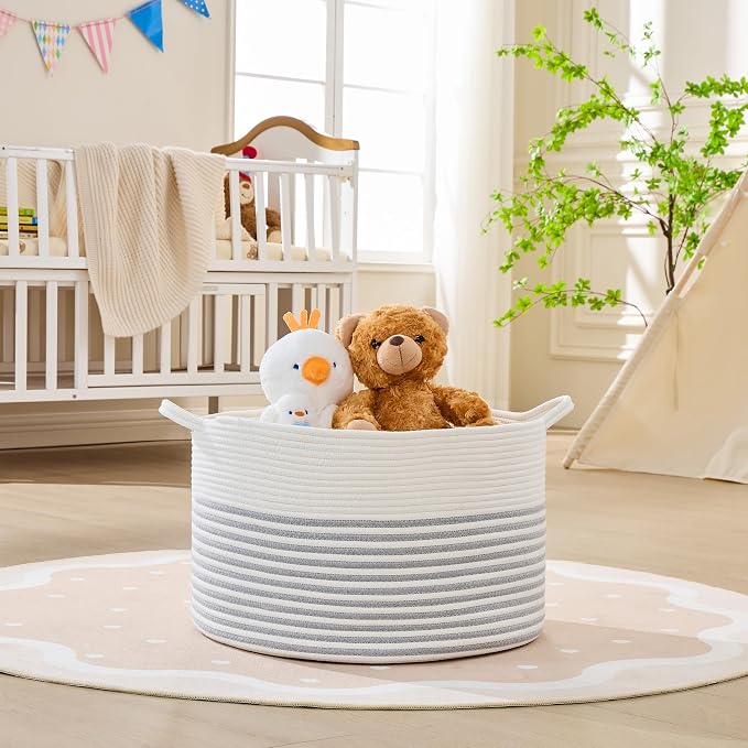 KAKAMAY Large Blanket Basket - Image 2