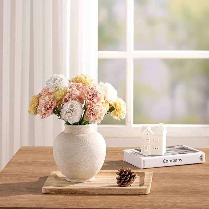 Ceramic Flower Vase, Flower Vase Rustic Farmhouse Decorative Vase Floral - Image 7