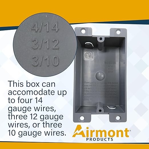 Old Work Round Electrical Box, One-Gang Grey PVC Junction Box, Electrical Old - Image 3