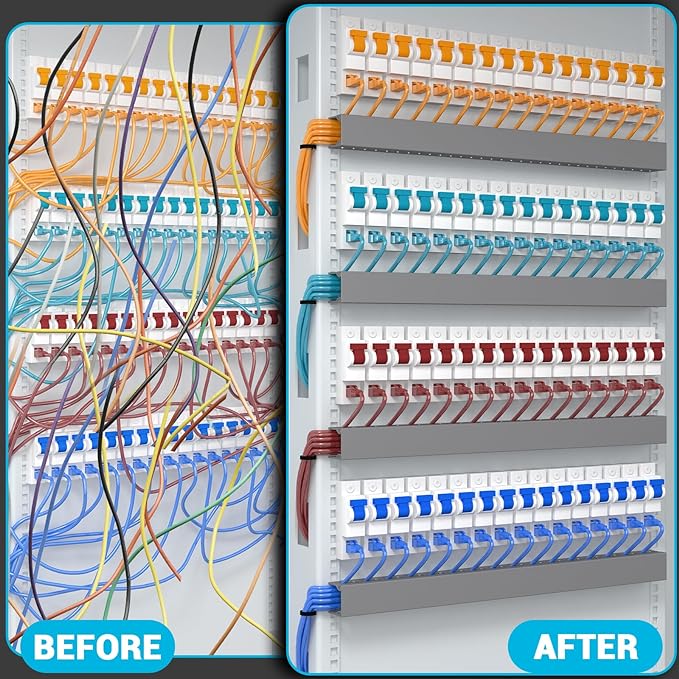 Open Slot Wire Duct Kit, 125.6" Server Rack Cable Management, Cable Management - Image 5
