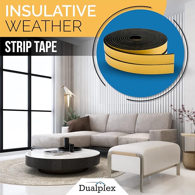 High Density Foam Weather Stripping Door Seal Strip Insulation Tape Roll - Image 3