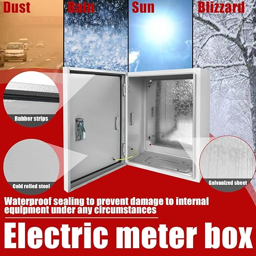 Electrical Box 20 x 16 x 6 Inch Indoor Outdoor Electrical Enclosure Box Steel - Image 5