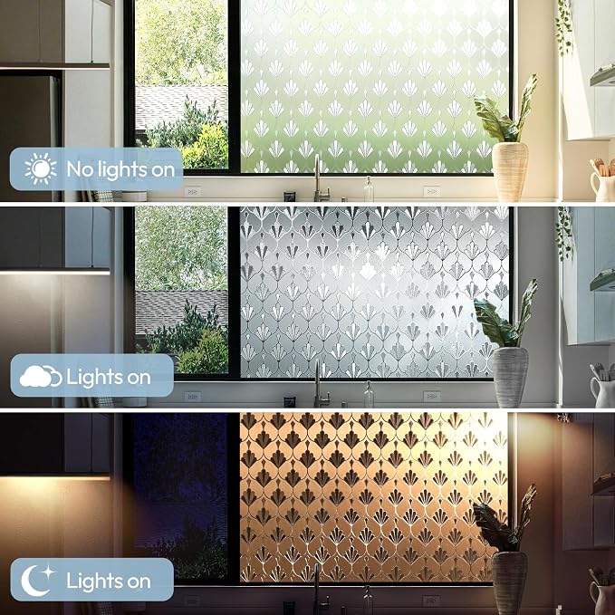 rabbitgoo Privacy Window Film Frosted Glass, 23.6" x 78.7" | Sun Blocking Non - Image 8