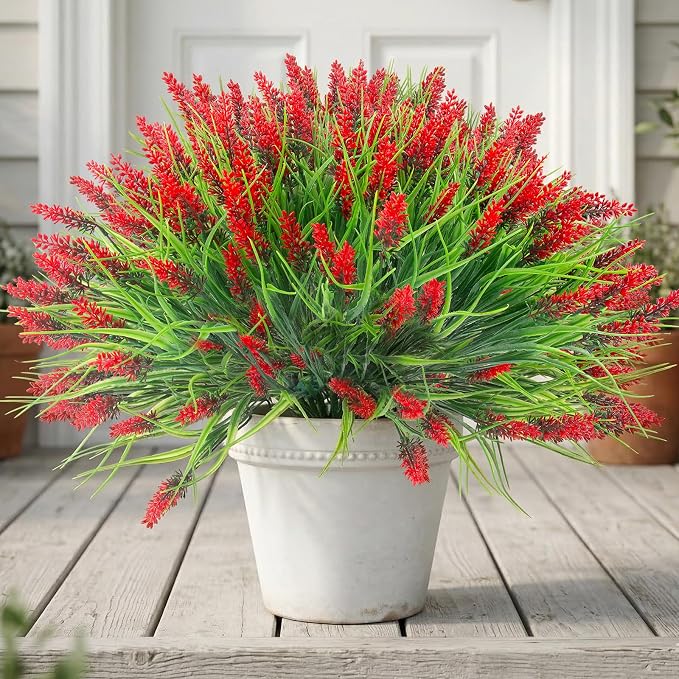 Rowfad 22 Pcs Artificial Outdoor Flowers Fake Outdoor Plants Monkey Grass by RowfadFlora