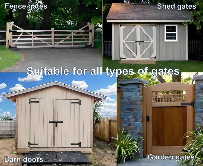 13" Heavy Duty Gate Hinges, 900 Lbs Capacity, 180° or 90° Smooth Open | - Image 7