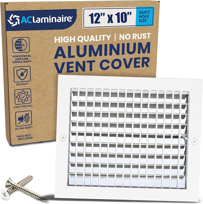 12" x 10" Duct Hole Adjustable Vent Cover by ACLAMINAIRE