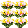 Janinka 60pcs Artificial Tulip Flowers Fake PU Tulips Faux Latex Bouquet Flower by Janinka