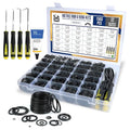 O Ring Kit - 1560 Pcs 32 Size - Nitrile Rubber O Rings Assortment Kit + 4 Hook by AAMESSENTIALS