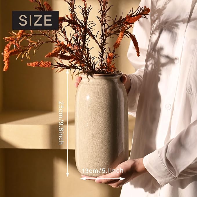 VICTOR & TERESA Rustic Large Green Vase - Image 4