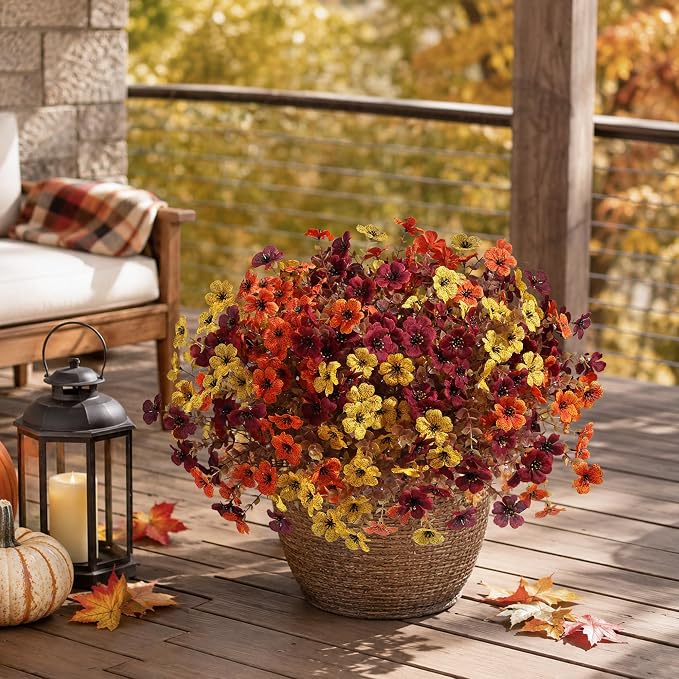 Artificial Fall Flowers Faux Mums - Image 5