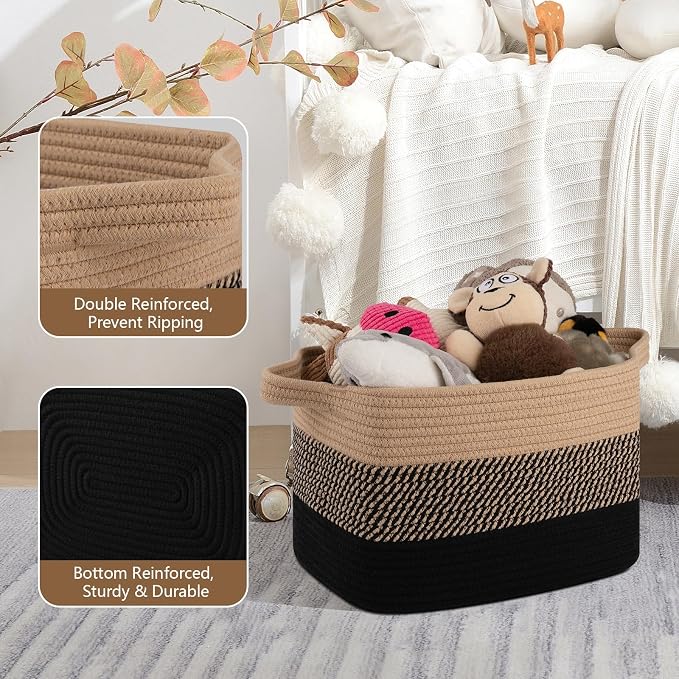 OIASKET Storage Basket for Organizing, Woven Baskets for Storage, Rectangle - Image 3