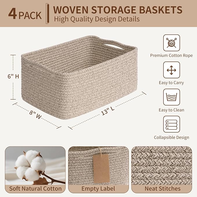 Goodpick 4 Pack Storage Baskets - Image 3
