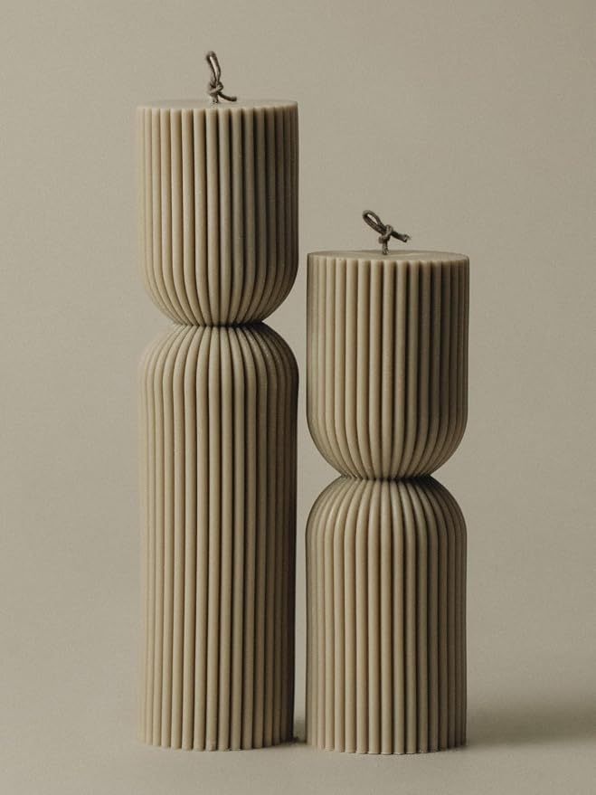 LAWA Hourglass Pillar Candle by LAWA+Candles