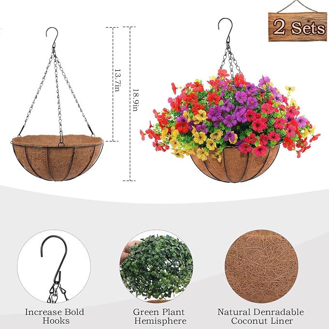 Hananona 2 Set Artificial Outdoor Flowers - Image 2