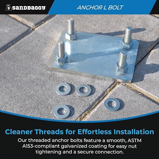 Sandbaggy 1/2" x 8" Threaded Concrete Anchor L-Bolts - Image 6