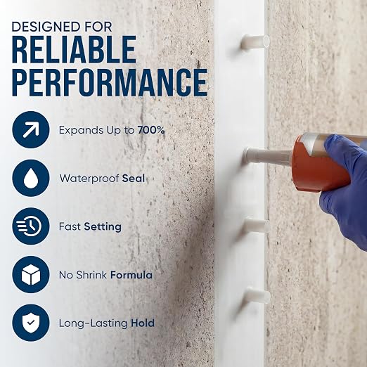 Concrete Crack Injection Kit DIY Basement Wall Crack Repair Polyurethane Leak - Image 6