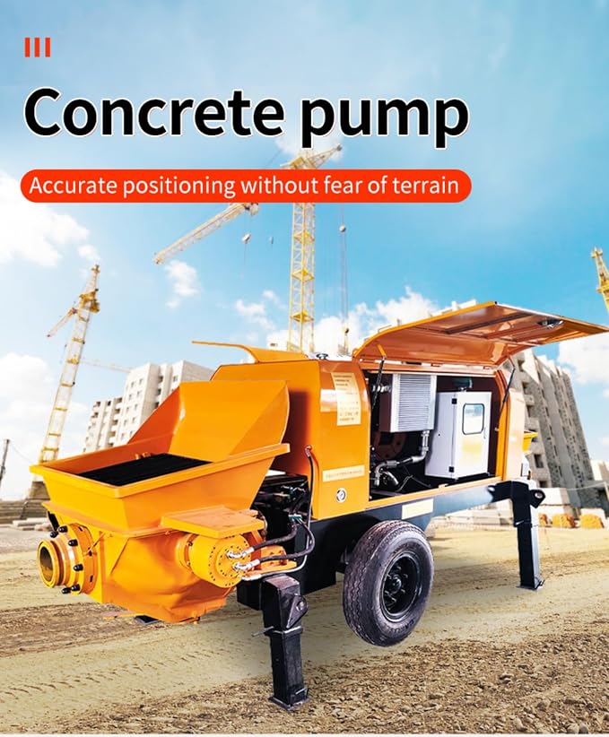 Ready Mix Concrete Pump Small Portable Hydraulic Cement Line Pump Machine | - Image 2