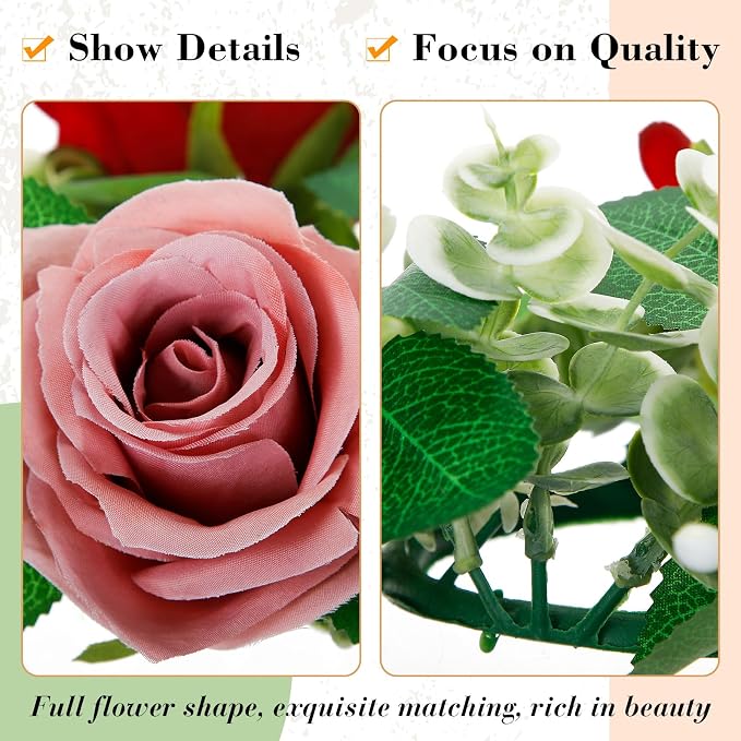 Yunlly 12 Pcs Rose Candle Rings - Image 3