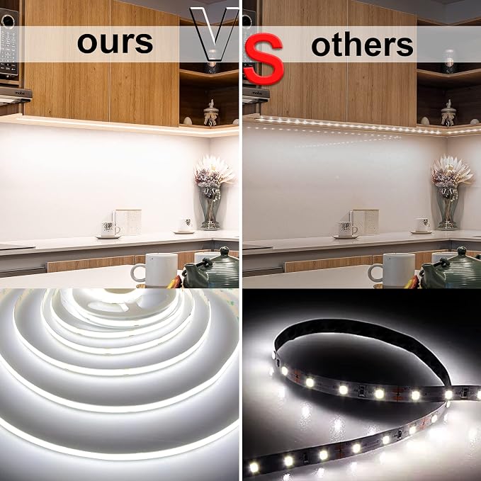 AXMOTUT White COB LED Strip Light, Dimmable 16.4ft/5m LED Light, 6000K Daylight - Image 2