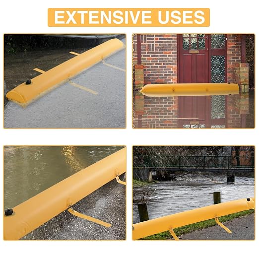 24 ft Flood Barrier for Home, Reusable Outdoor Water Barriers, Water Barrier - Image 6