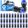 mxuteuk 30PCS 1/4" OD Push to Connect Fittings, 1/4" OD Air Line Fittings by mxuteuk