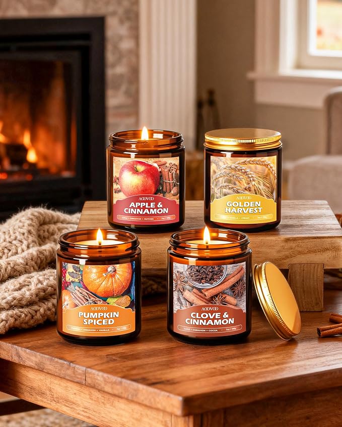 AOOVOO Fall Candles Set - Image 2