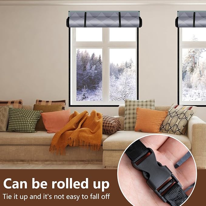 3-Layer Winter Insulated Window Cover, Thermal Insulated Window Blanket | 63 x - Image 6