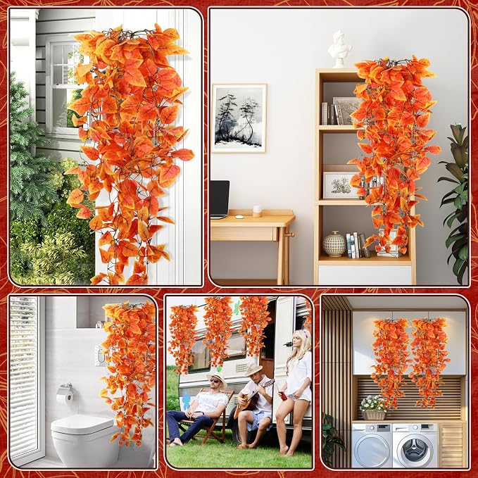 2-Pack Fake Hanging Plants, Faux Hanging Plant Artificial Greenery - Image 6
