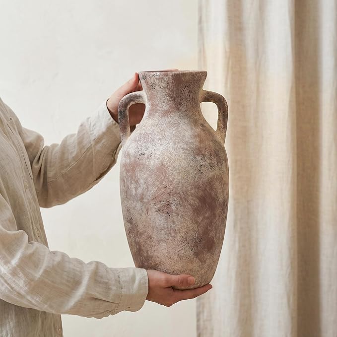 Ceramic Flower Vase with Handles - Image 4