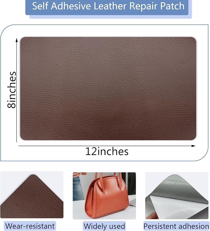 Self Adhesive Leather Repair Patch, 8×12 Inch Sofa Leather Repair Patch - Image 2