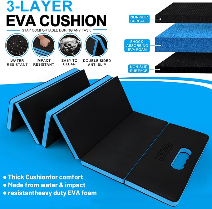 Foldable Mechanic Mat Kneeling Pad, 0.9" Extra Thick EVA Foam - Image 3