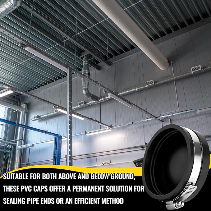 12 Pack 3 Inch Flexible PVC Pipe Cap - Image 6