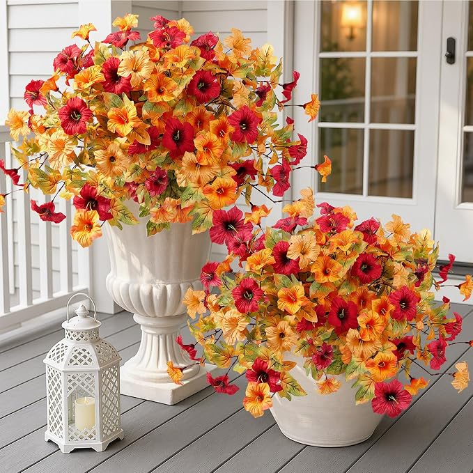 Alupssuc 8PCS Artificial Fall Flowers Fake Plants by Alupssuc
