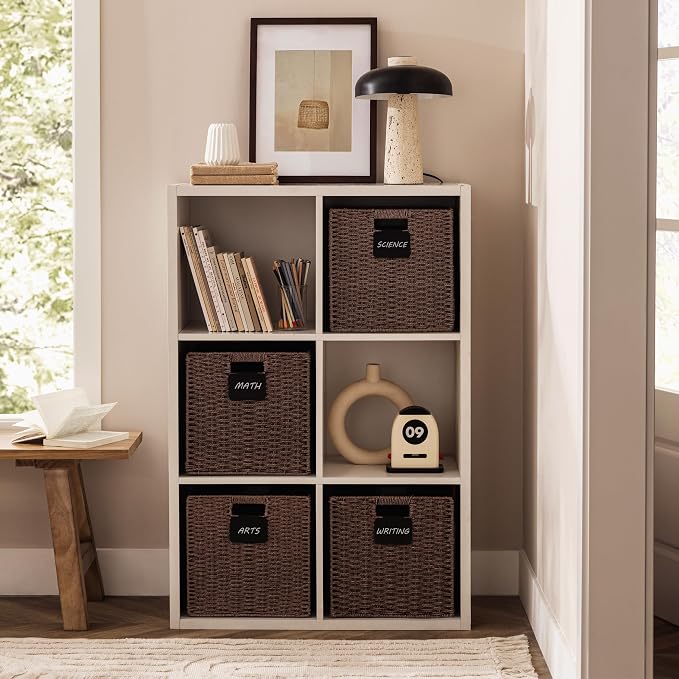 UBBCARE 2 Pack Wicker Basket, 13×13 Storage Cubes - Image 5