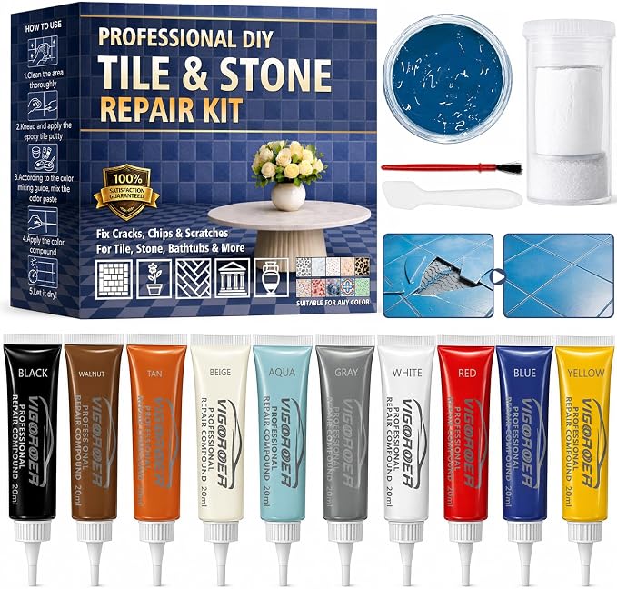 Vigorder Tile Repair Kit | Ceramic Tile Repair kit by Vigorder
