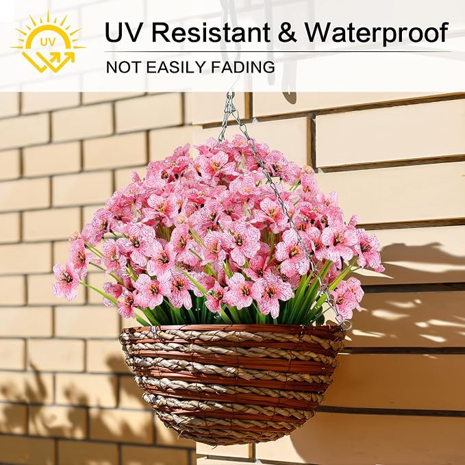 AGIRL Artificial Flowers Outdoor UV Resistant Fake Plant Garden Patio Decor | - Image 4