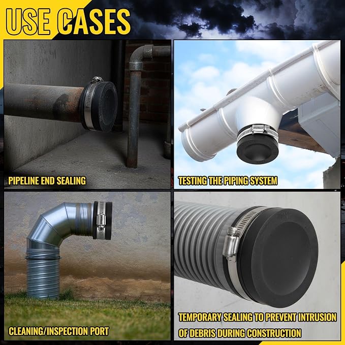 12 Pack 3 Inch Flexible PVC Pipe Cap - Image 5