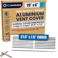26x6 Aluminum Wall Ceiling Air Return Vent Cover HVAC Rustproof Grille by ACLAMINAIRE