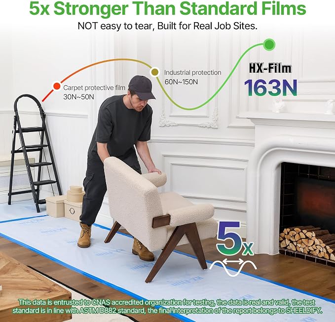 39"x100' Heavy-Duty Floor Protection | Construction Grade Carpet Protector | - Image 5