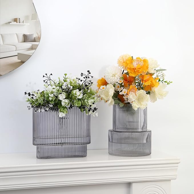 Black Glass Vases, Modern Glass Vase - Image 5