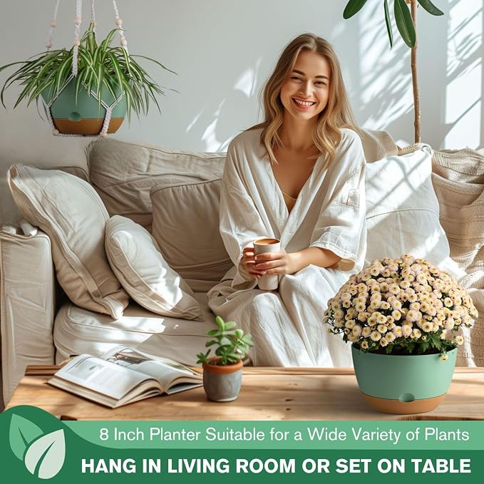 montresor Set of 2-8 Inch Hanging Planters - Image 7