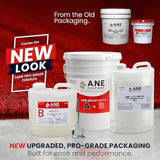 Self Leveling Epoxy Resin Kit – ANE Garage Floor Epoxy Kit Spreads Seamlessly. - Image 2
