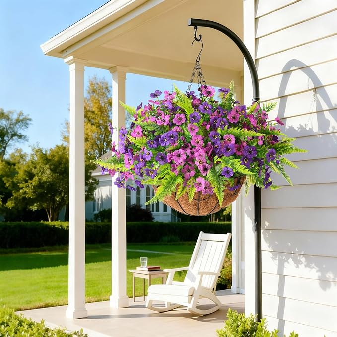 INQCMY Artificial Flowers for Outdoor Faux Plants Fake Flowers Spring Decor | - Image 5