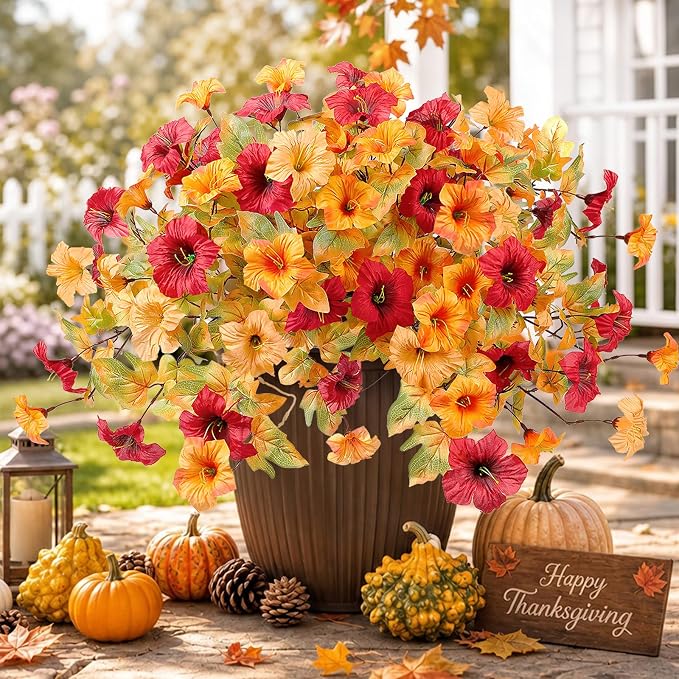 4PCS Extra Big Artificial Hanging Fall Flowers Fake Plants - Image 8