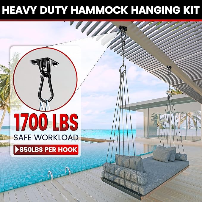 304 Stainless Steel Pad Eye Snap Hook, M10 Ceiling Hook 1700Lb, Yoga Gym - Image 3