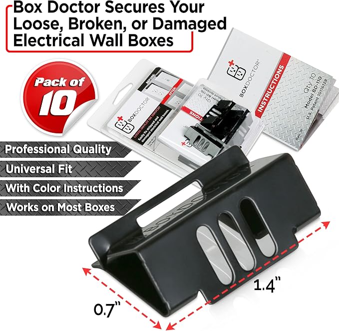 Repair Clips - Fix Loose Outlets and Switches - Electrical Wall Box Repair - Image 3
