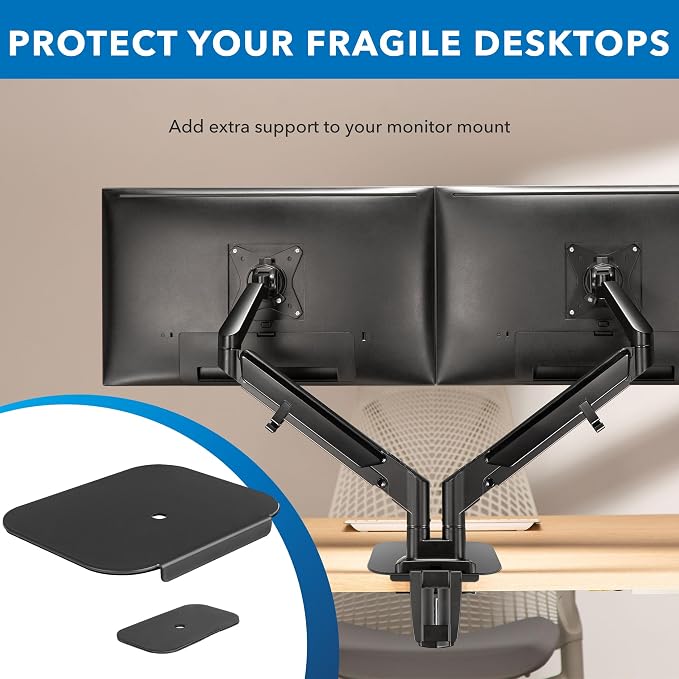 Mount-It! Monitor Mount Reinforcement Plate, Steel Desk Protector - Image 9