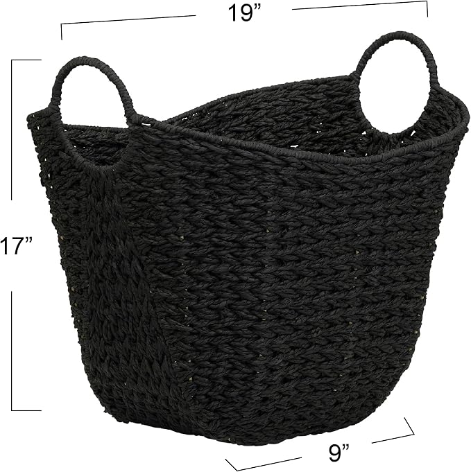 Household Essentials Handwoven Paper Rope Storage Basket - Image 3