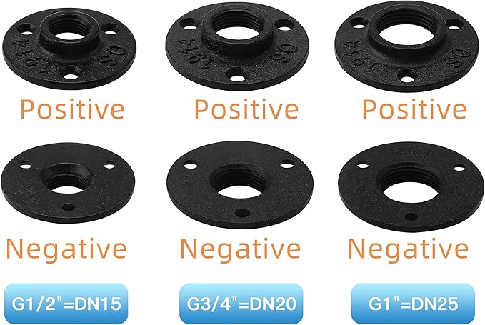 1" Antirust Black Painted Floor Flange, 30 Pack Malleable iron Pipe Fittings - Image 3