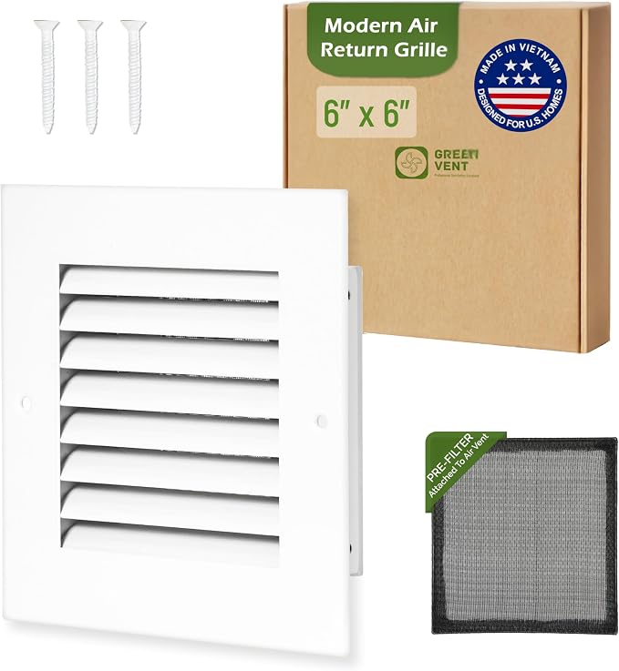Modern Air Return Grille 6x6 by GREENVENT